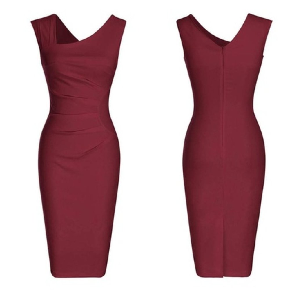 Haute Edition Retro Sleeveless Bodycon Dre…